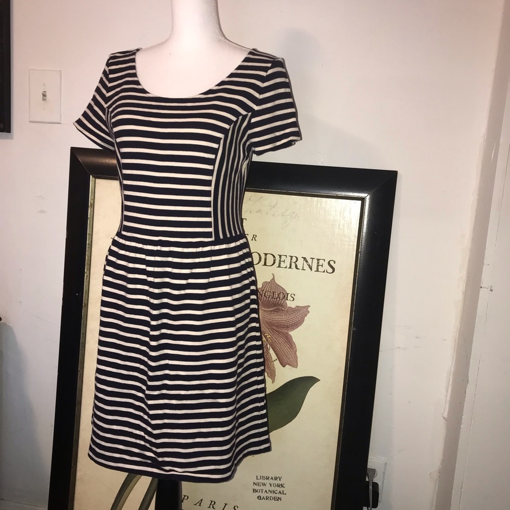 Loft black and white dress